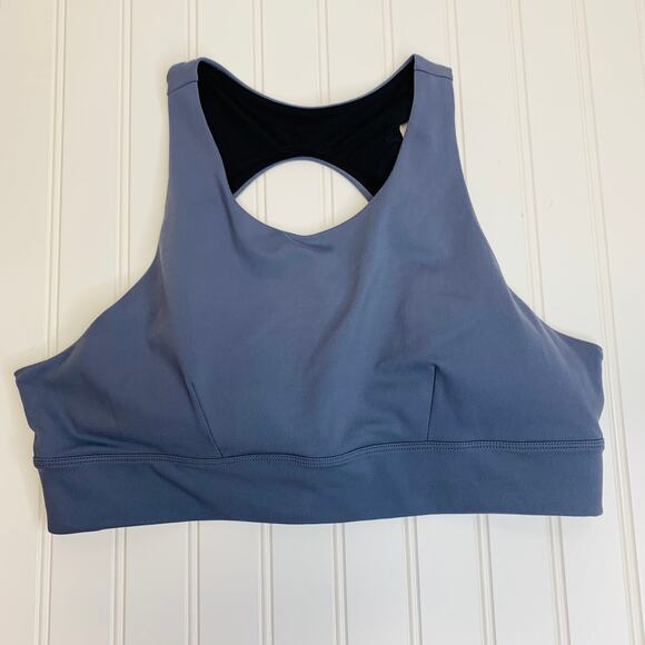 Zella Studio Lite Sports Bra Gray Bluish Sz Large - Picture 4 of 6